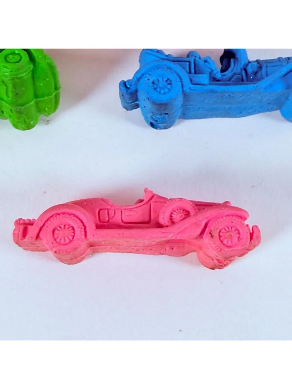 Vintage 1980s Diener Classic Cars Rubber Erasers Set of 5 USA Collectible